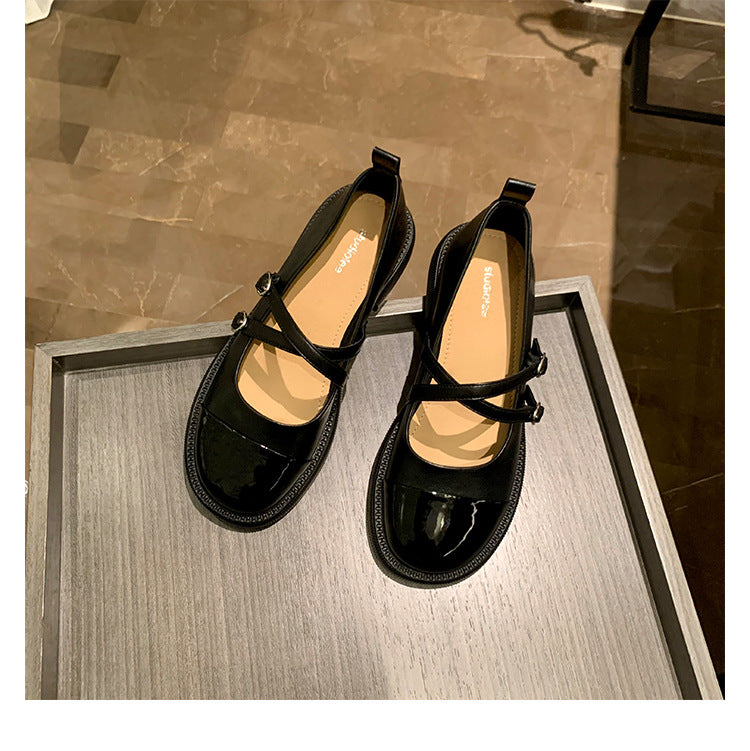 Women's Mary Jane Chunky Low-cut Temperament With