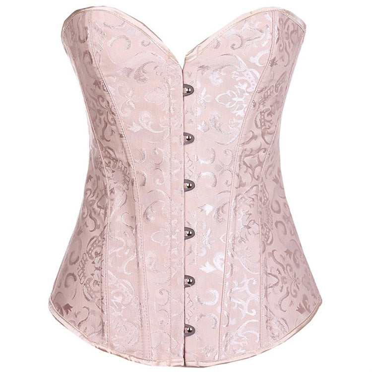 Non-Lace Jacquard Fabric Corset Send Court Body Shaping Vest Sources