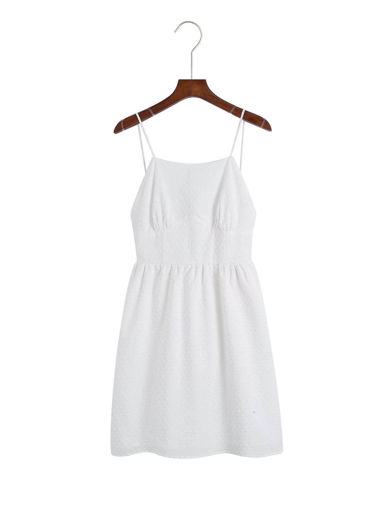 Backless Lace-up Slim Fit Slimming Spaghetti Straps Dress