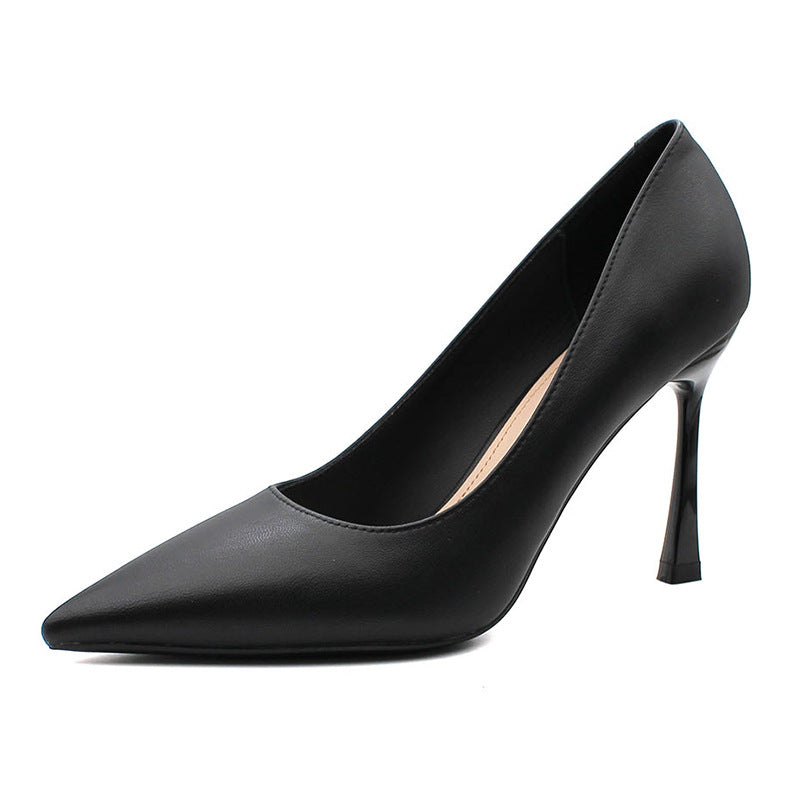 Damen Spitz Stilettos Fee Stil Volltonfarbe High Heels
