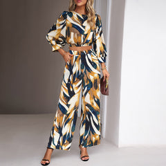 Fall Casual Printing sets Two Piece Set