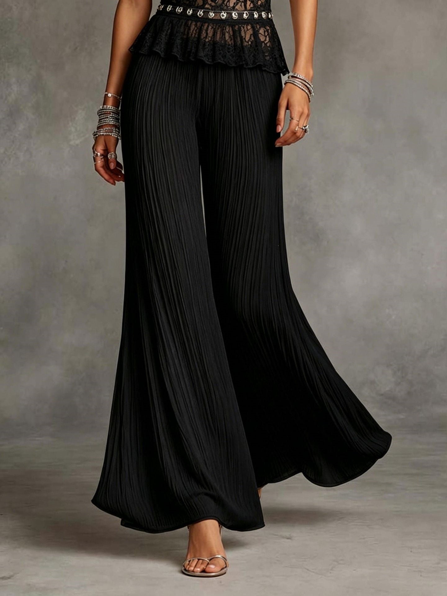 Ruffled Slim Vest Stitching Suit