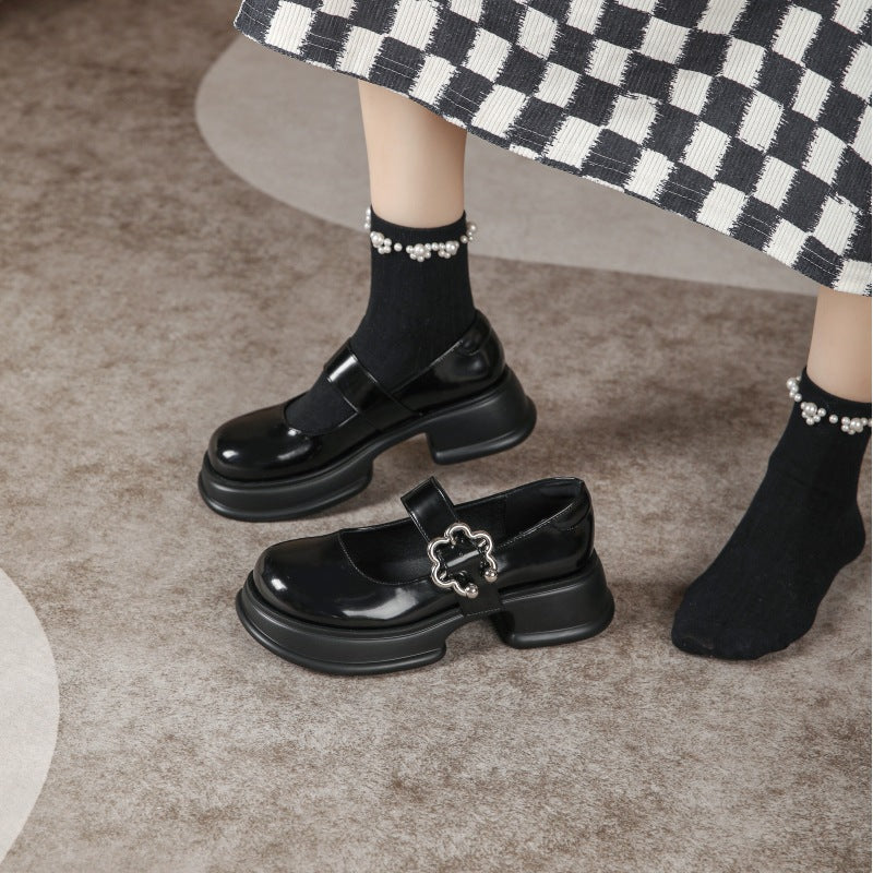 Female Summer Preppy Style Lolita Pumps Floral