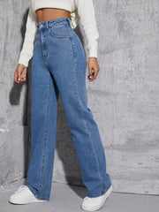 Wide Leg Jeans Straight Leg Pants