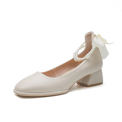Women's Soft Square Toe Chunky Mary Jane