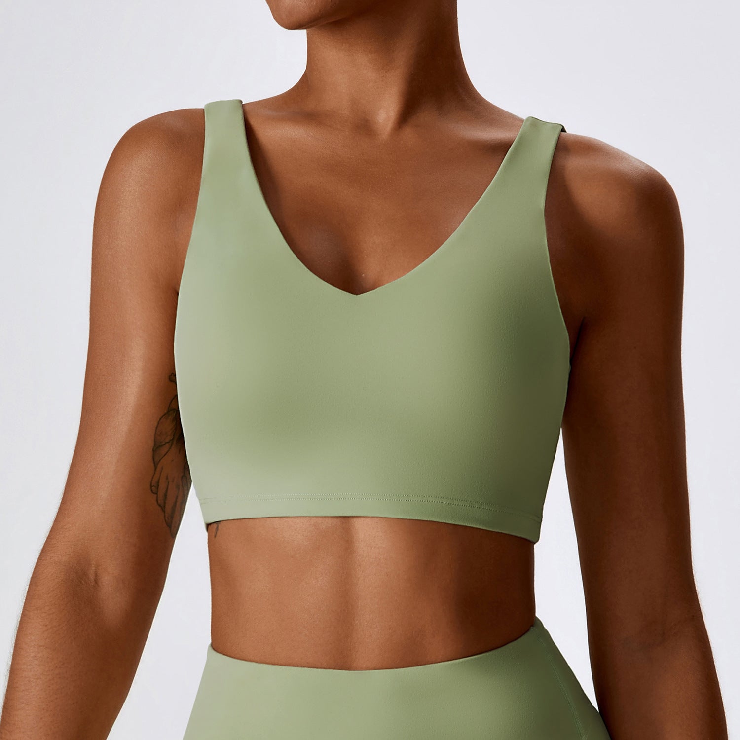 High Strength Nude Feel Yoga Bra Shockproof Tight Sports Underwear Pilates Running Workout Vest
