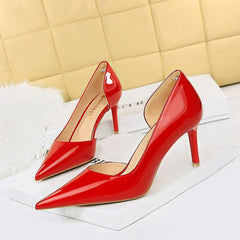 Women's Shallow Mouth Pointed Side Hollow High