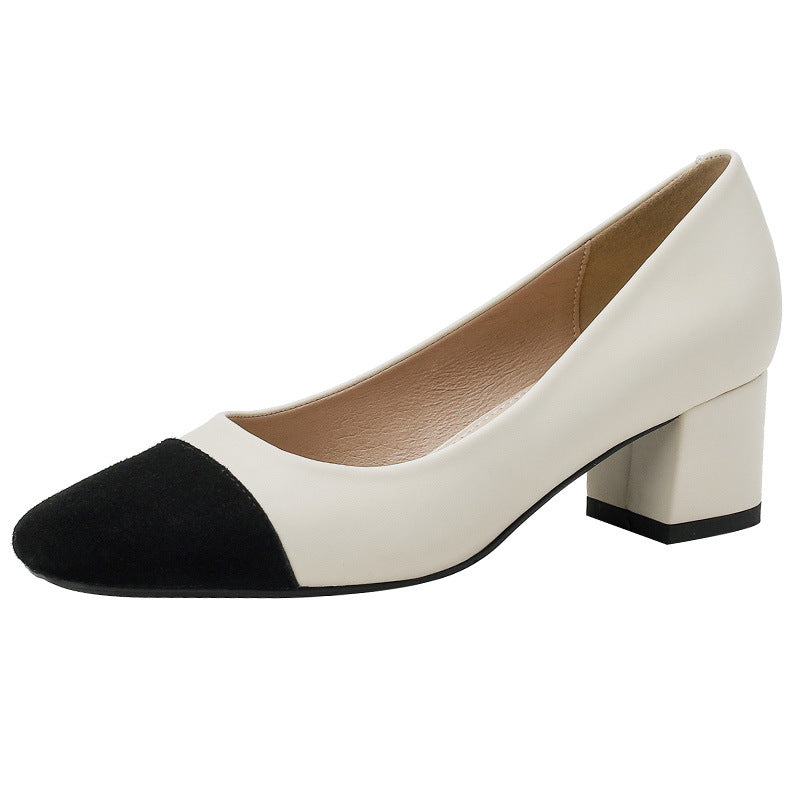 Women's Low-cut Spring Chunky Comfortable Round Toe