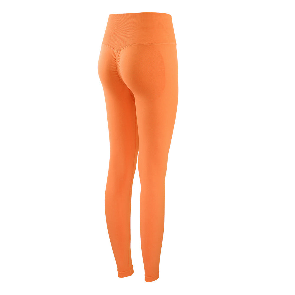 Fitness Pants Peach Nude Feel High Waist Hip Lift Skinny Workout Pants Seamless Yoga Pants