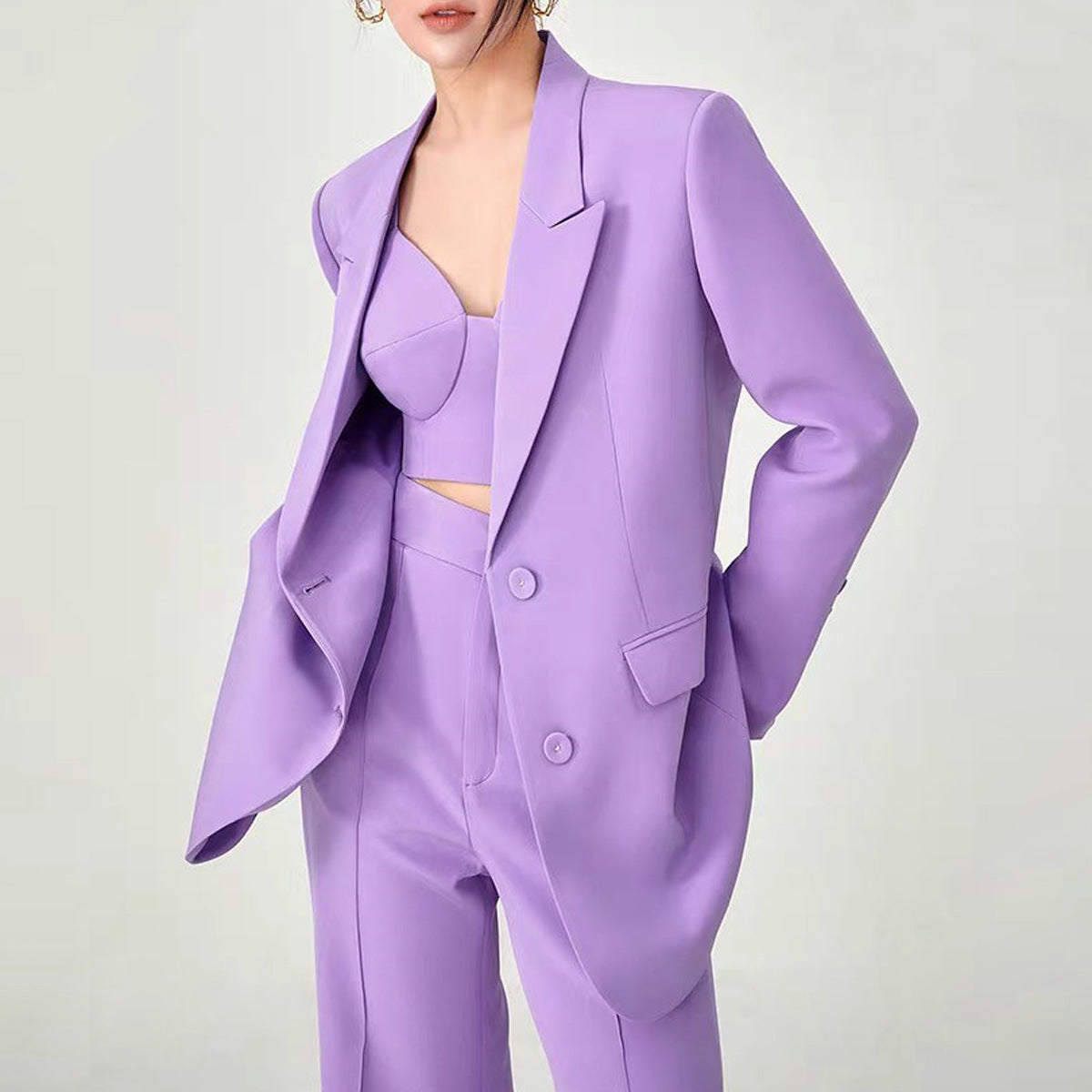 High Quality Casual Office Internet Celebrity Business Blazer Suit Set Three Piece Suit