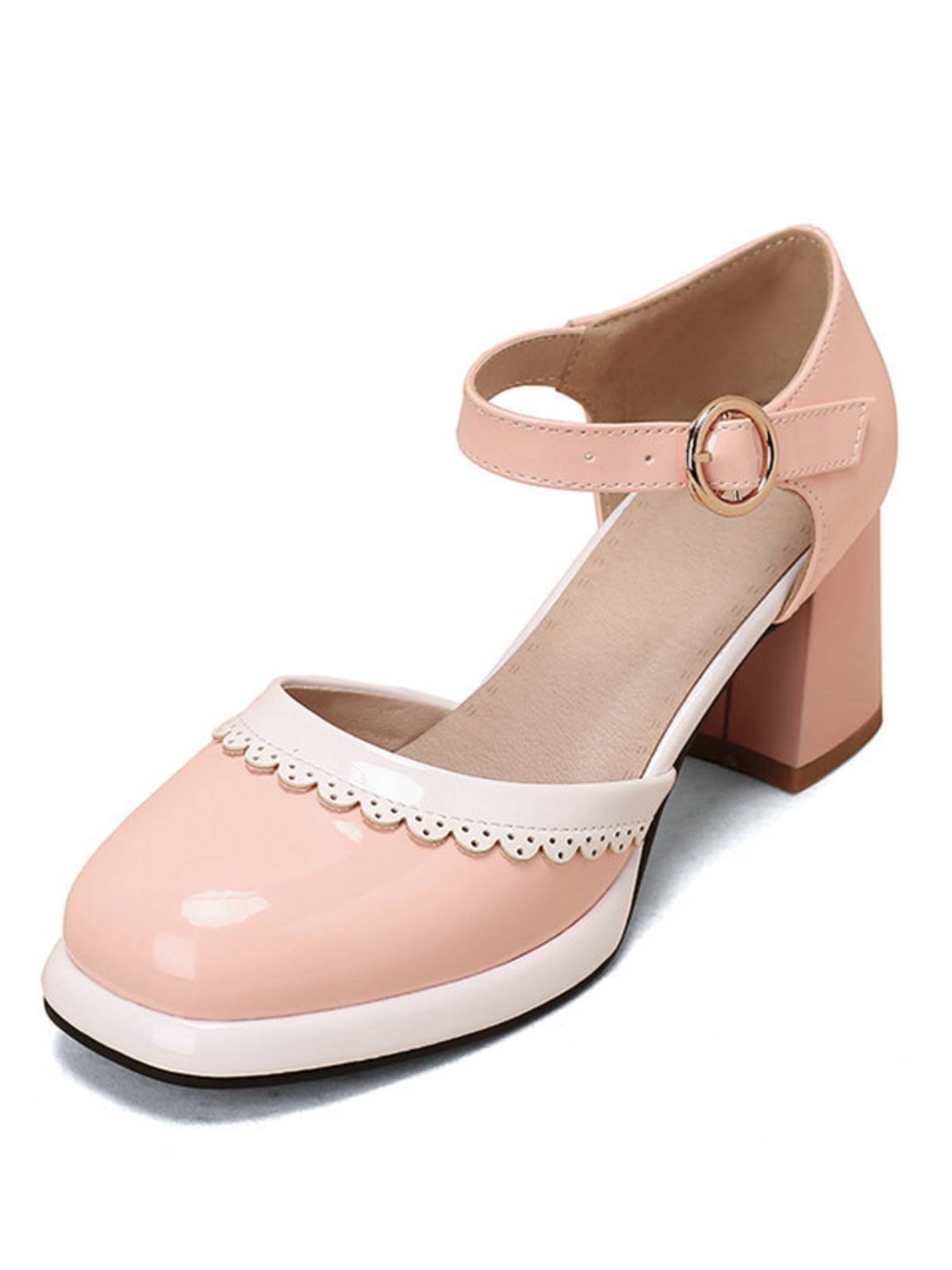 Retro High Heels mit Knöchelriemen