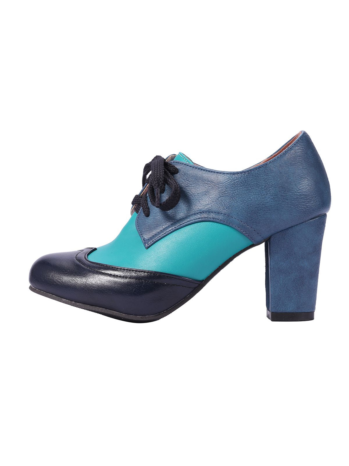 Retro High Heels Sattelschuhe