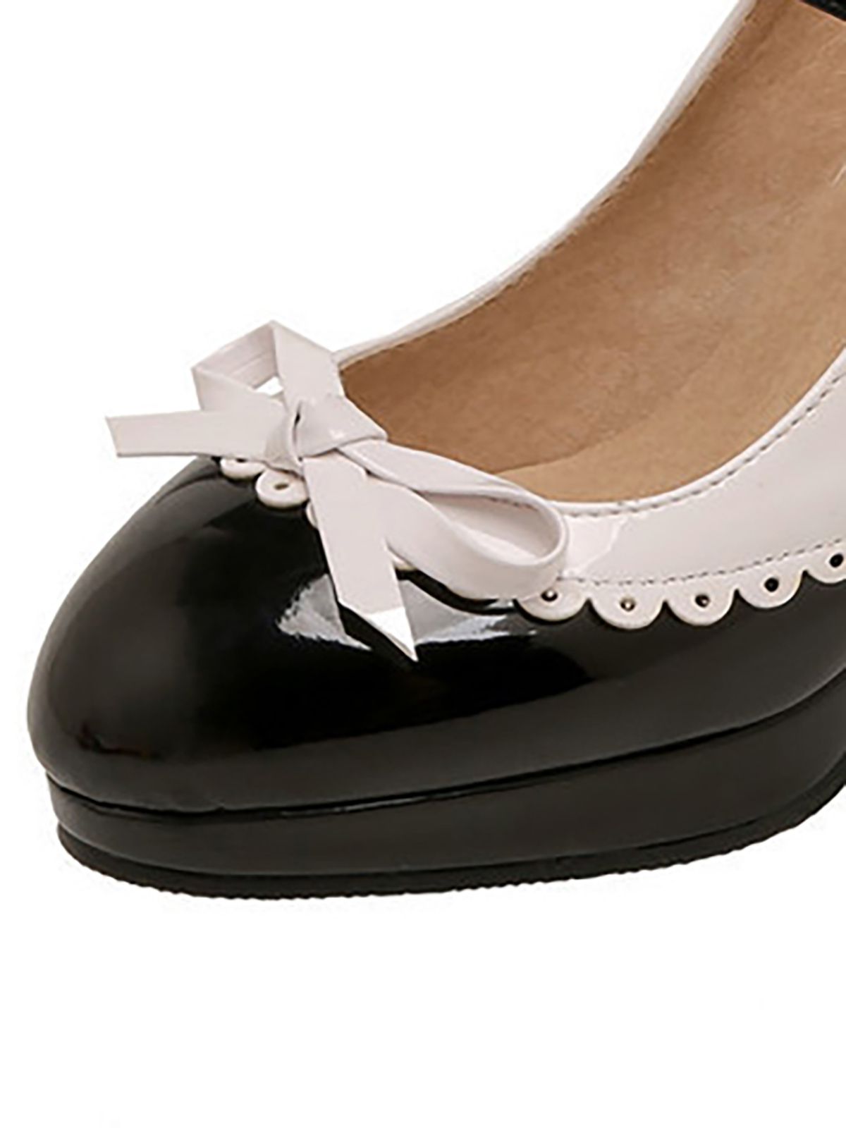 Chaussures à talons hauts rétro Mary Jane