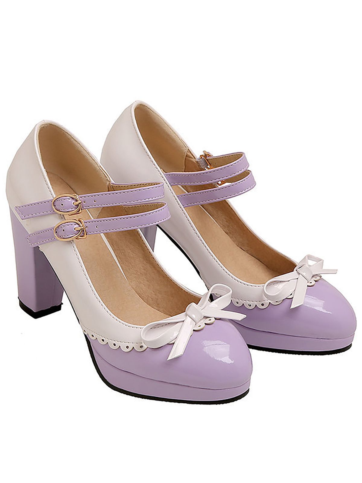 Chaussures à talons hauts rétro Mary Jane
