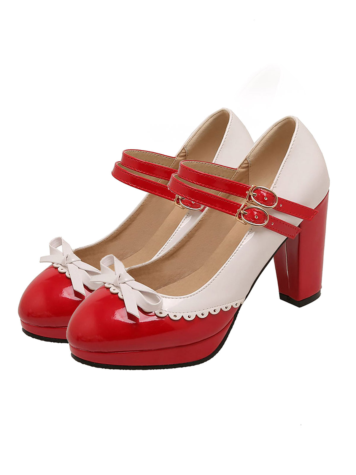 Chaussures à talons hauts rétro Mary Jane