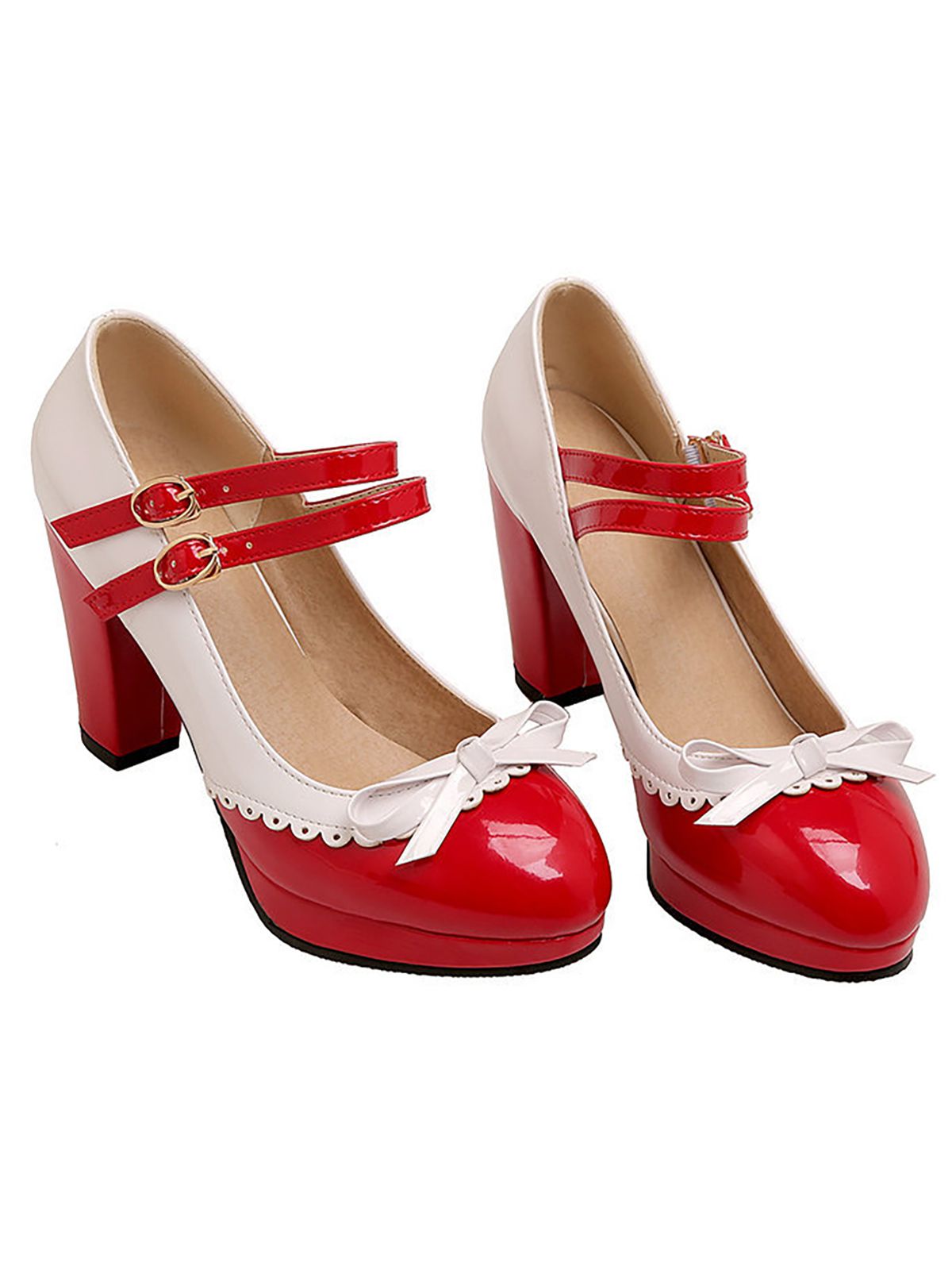 Chaussures à talons hauts rétro Mary Jane