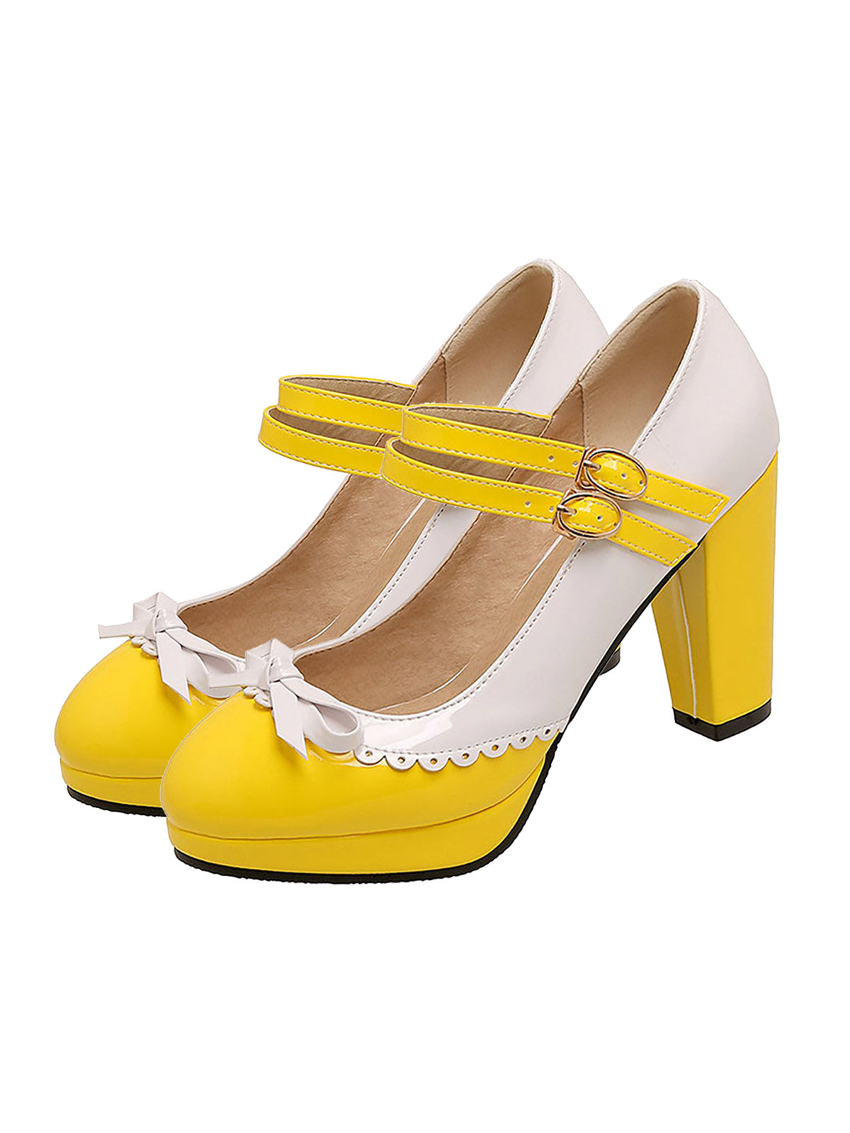 Chaussures à talons hauts rétro Mary Jane
