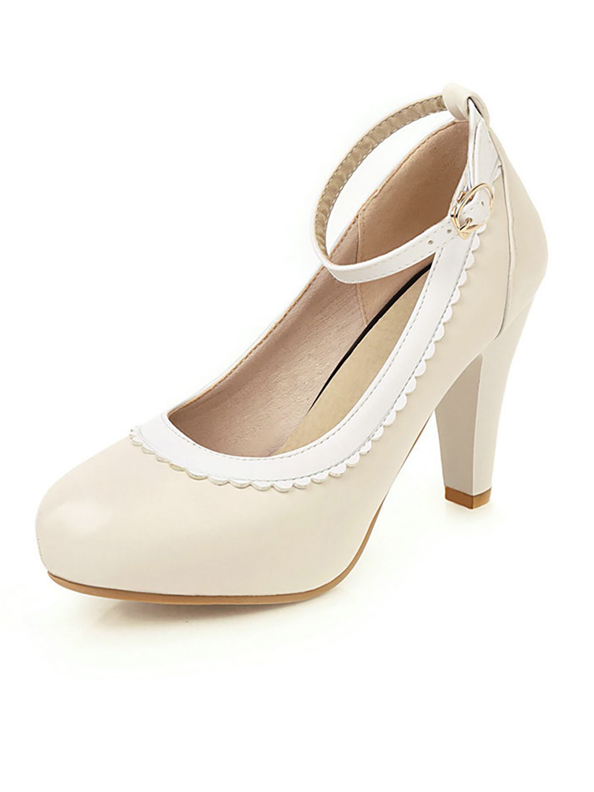 Retro High Heels mit Knöchelriemen