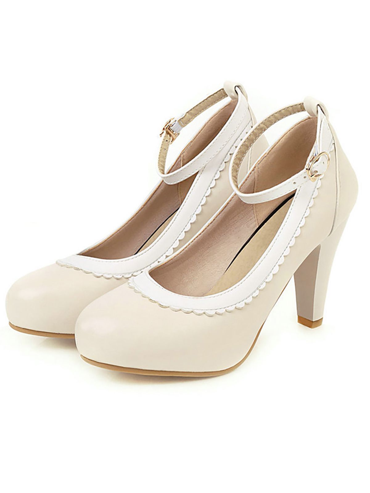 Retro High Heels mit Knöchelriemen