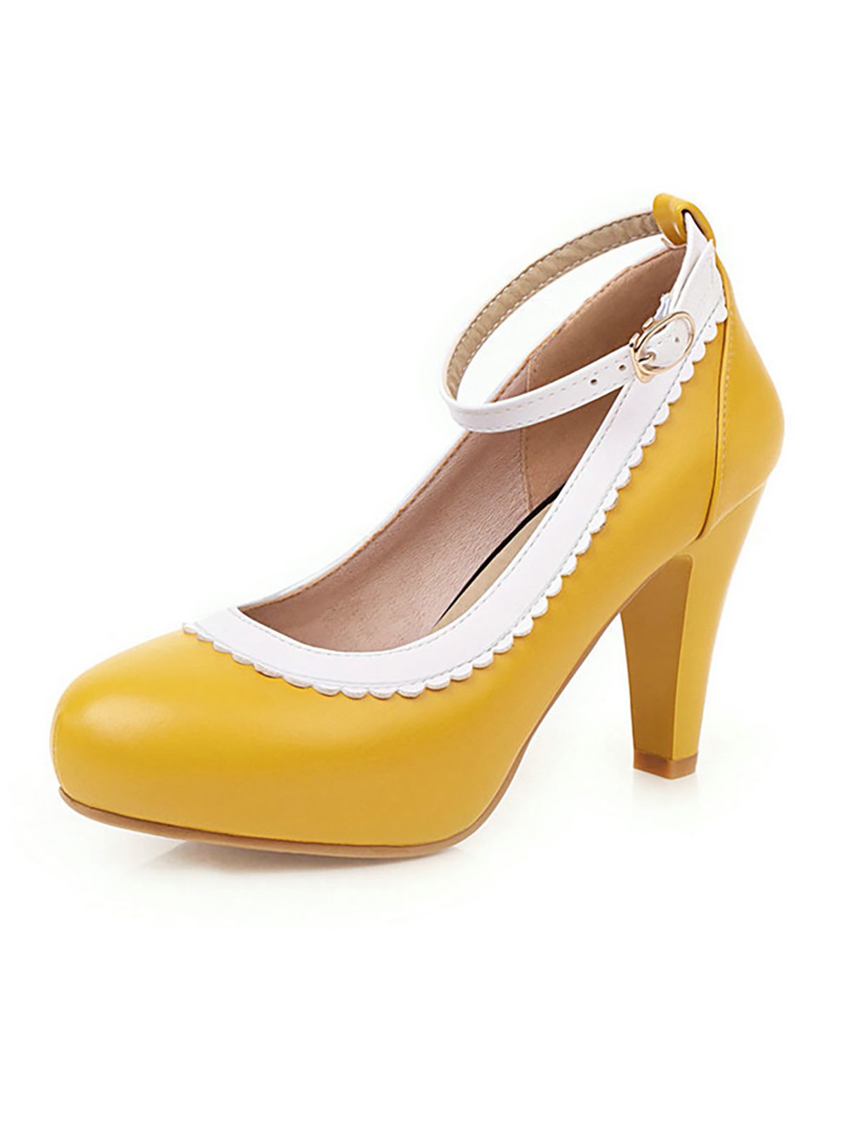 Retro High Heels mit Knöchelriemen