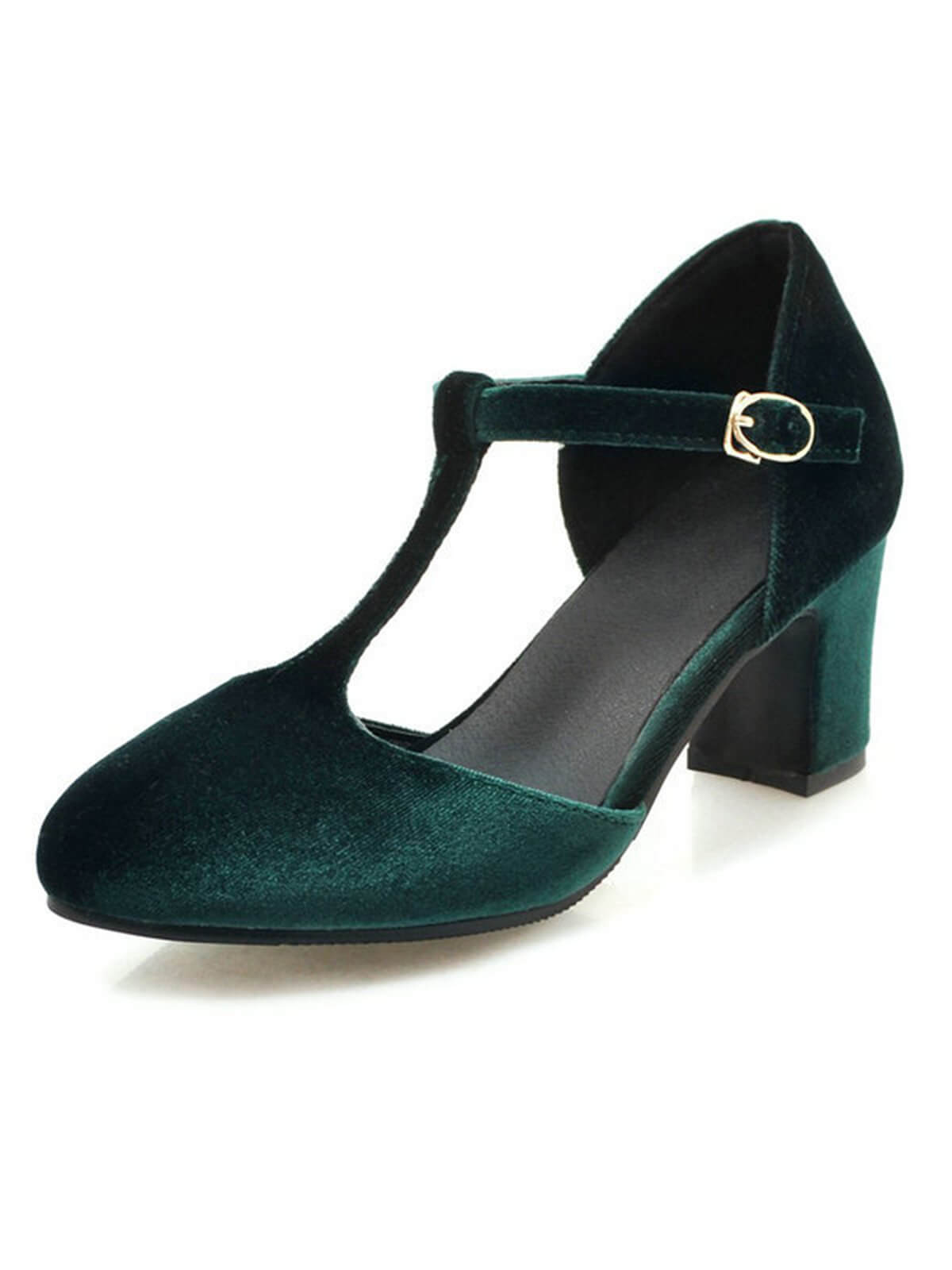 Chaussures à talons hauts Mary Jane rétro à brides en T