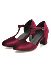 Chaussures à talons hauts Mary Jane rétro à brides en T