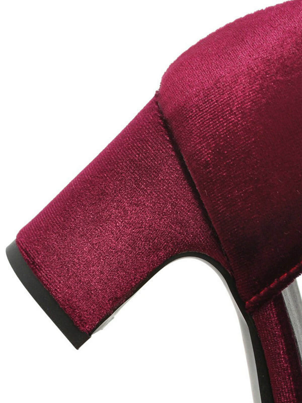 Retro Mary Jane High Heel Schuhe mit T-Riemen