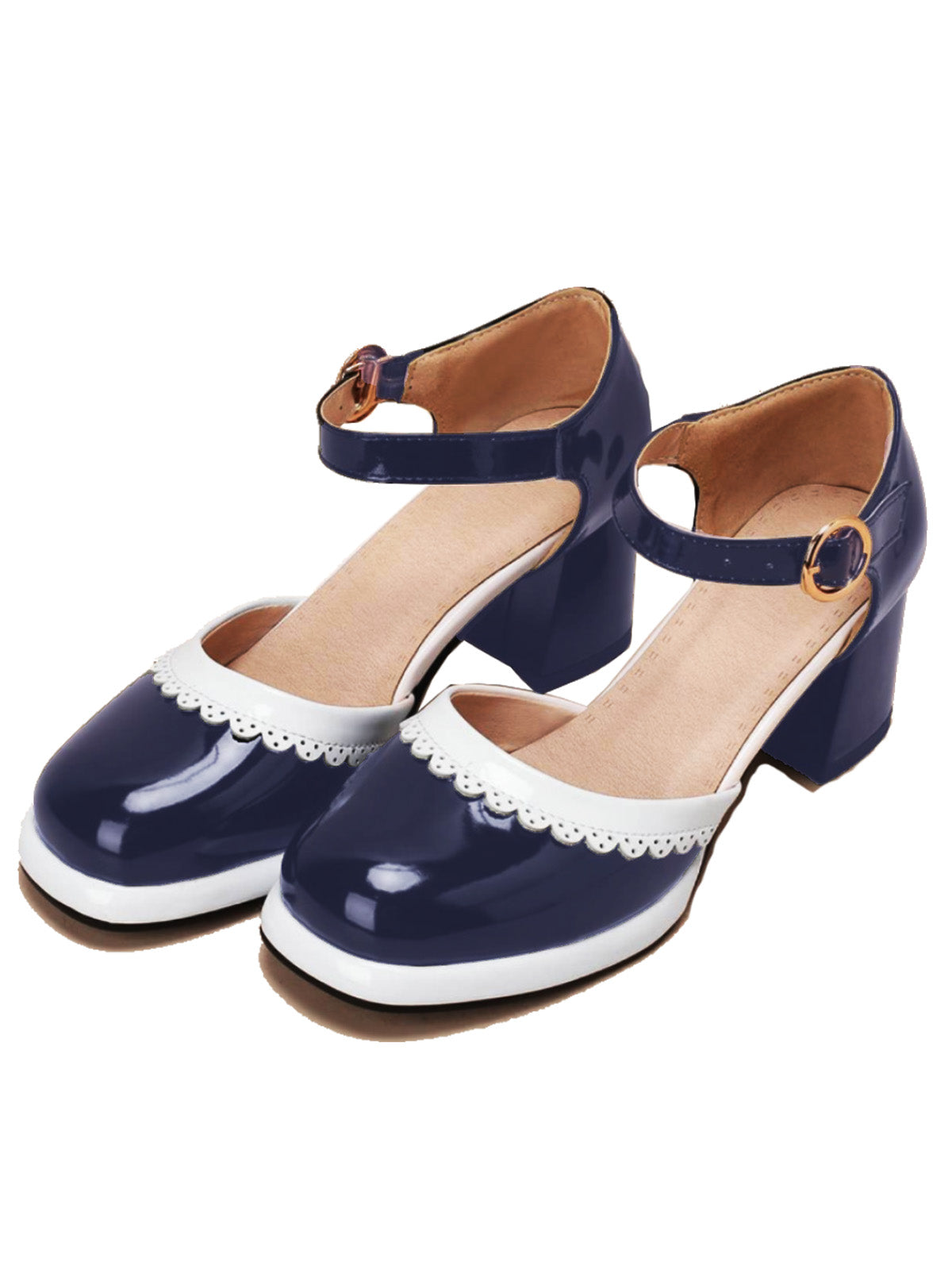 Retro High Heels mit Knöchelriemen