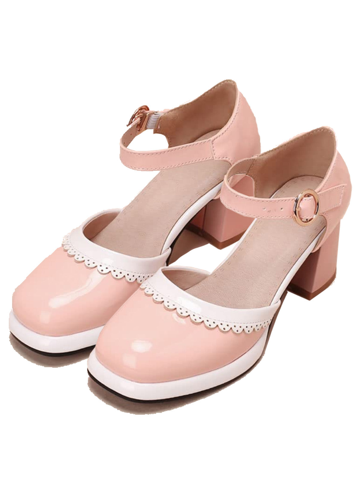 Retro High Heels mit Knöchelriemen
