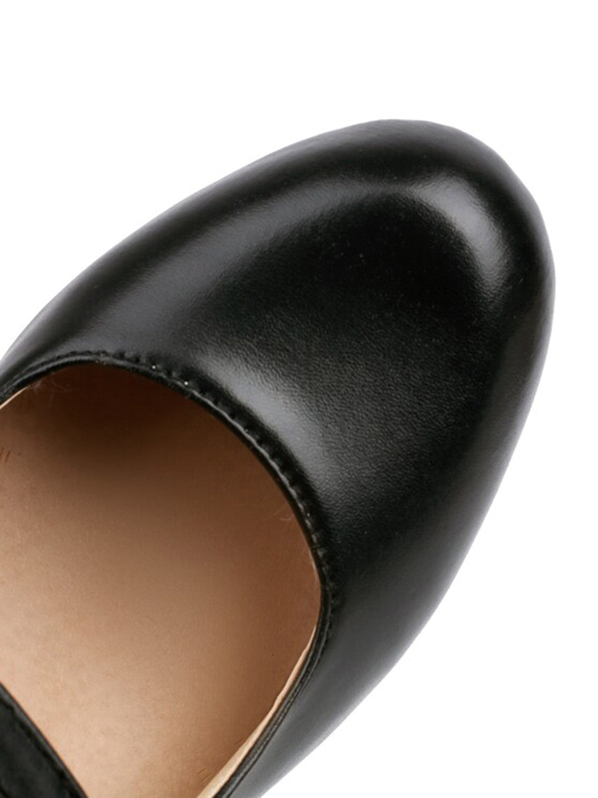Talons hauts épais à bout rond et solides