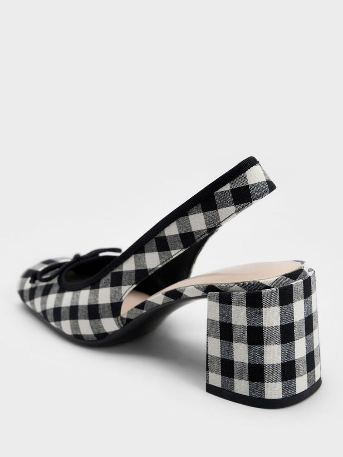 Retro Mary Jane Schuhe mit Karomuster und klobigem Absatz