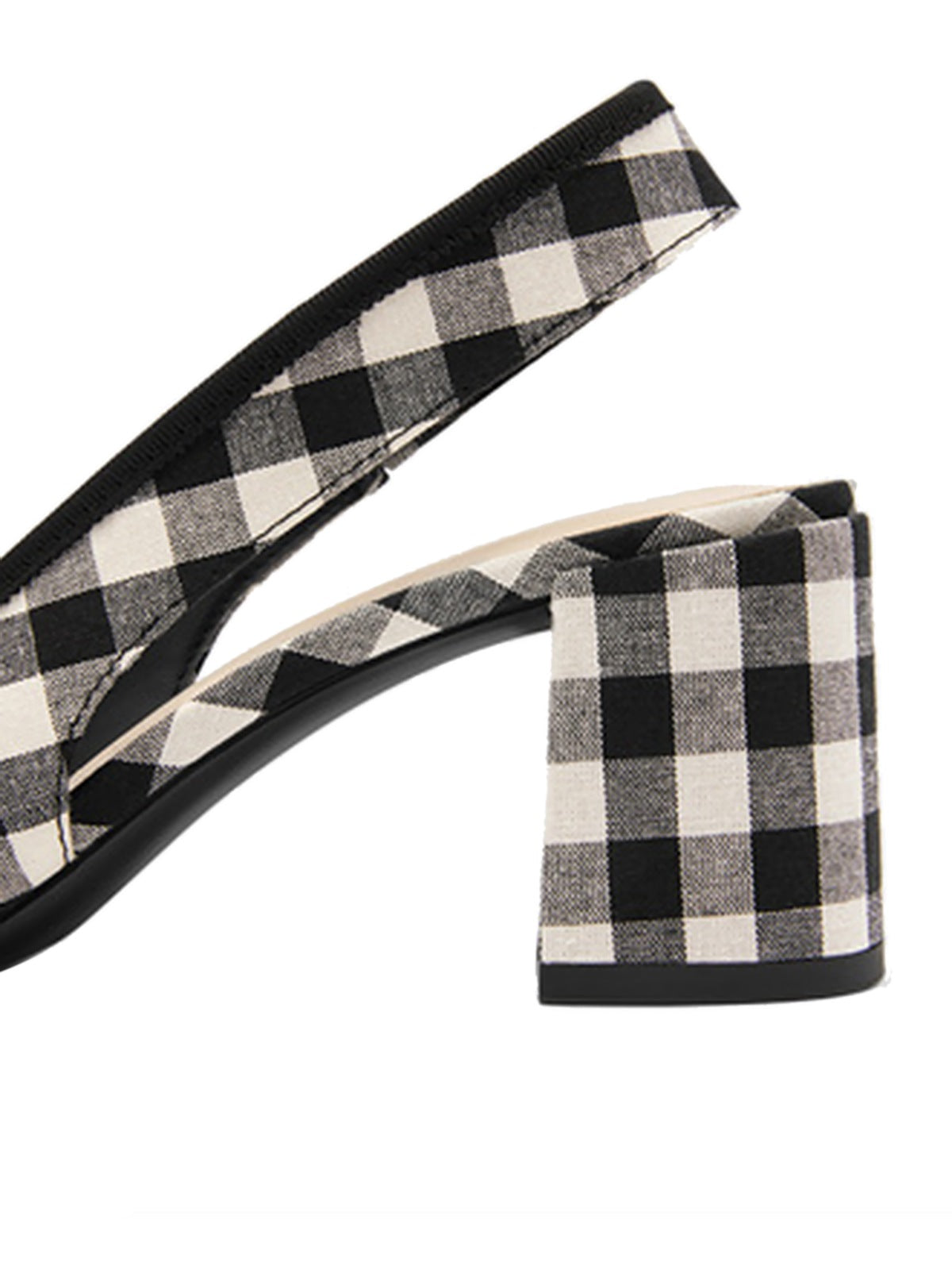 Retro Mary Jane Schuhe mit Karomuster und klobigem Absatz