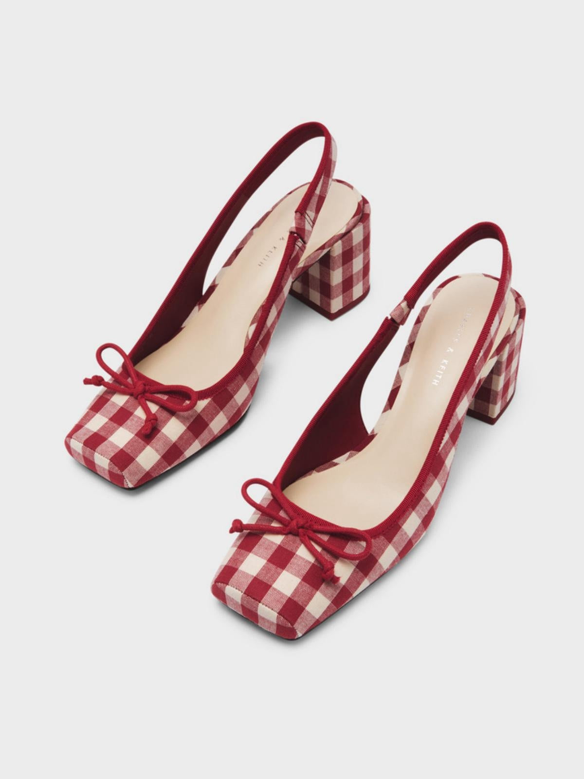 Retro Mary Jane Schuhe mit Karomuster und klobigem Absatz