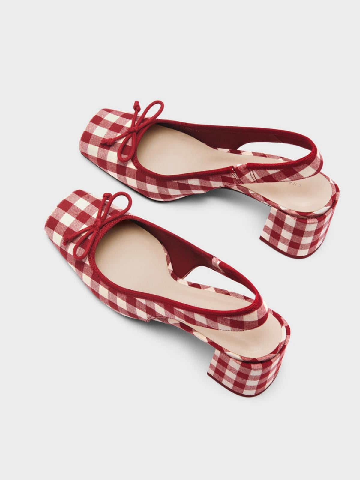 Retro Mary Jane Schuhe mit Karomuster und klobigem Absatz