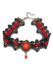 Lila Retro Halloween Spitzenkette