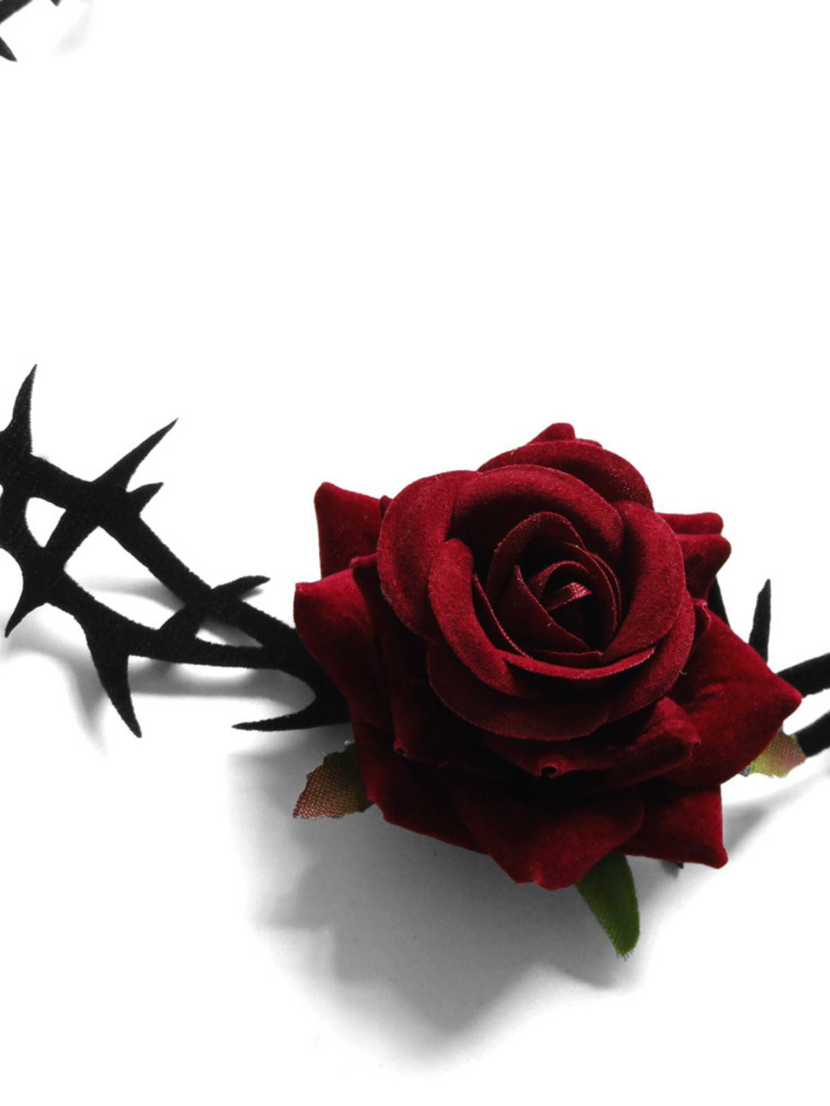 Retro Rose Flanell Blume Samt-Halskette