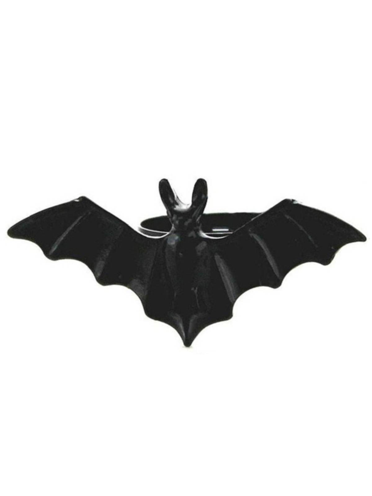 Black Retro Bat Alloy Ring