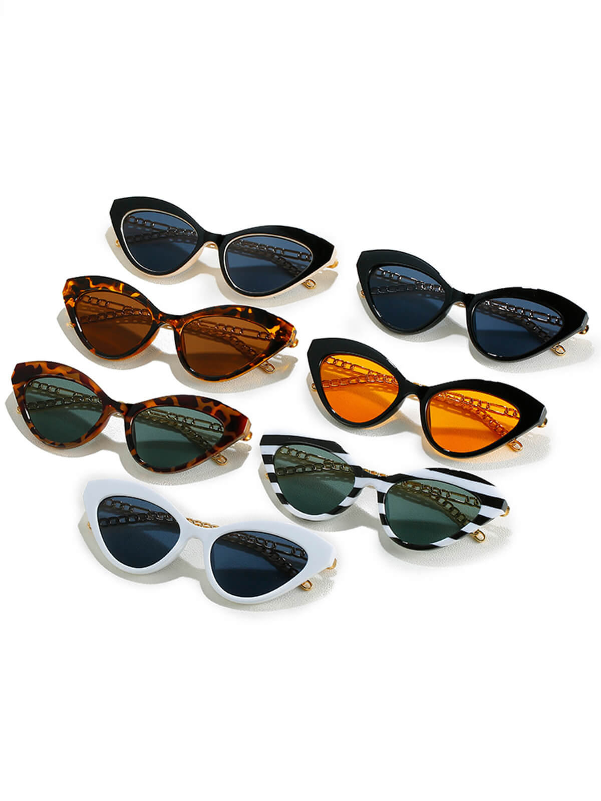 Lunettes de soleil vintage à monture géométrique et branches en alliage
