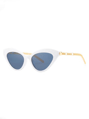 Lunettes de soleil vintage à monture géométrique et branches en alliage