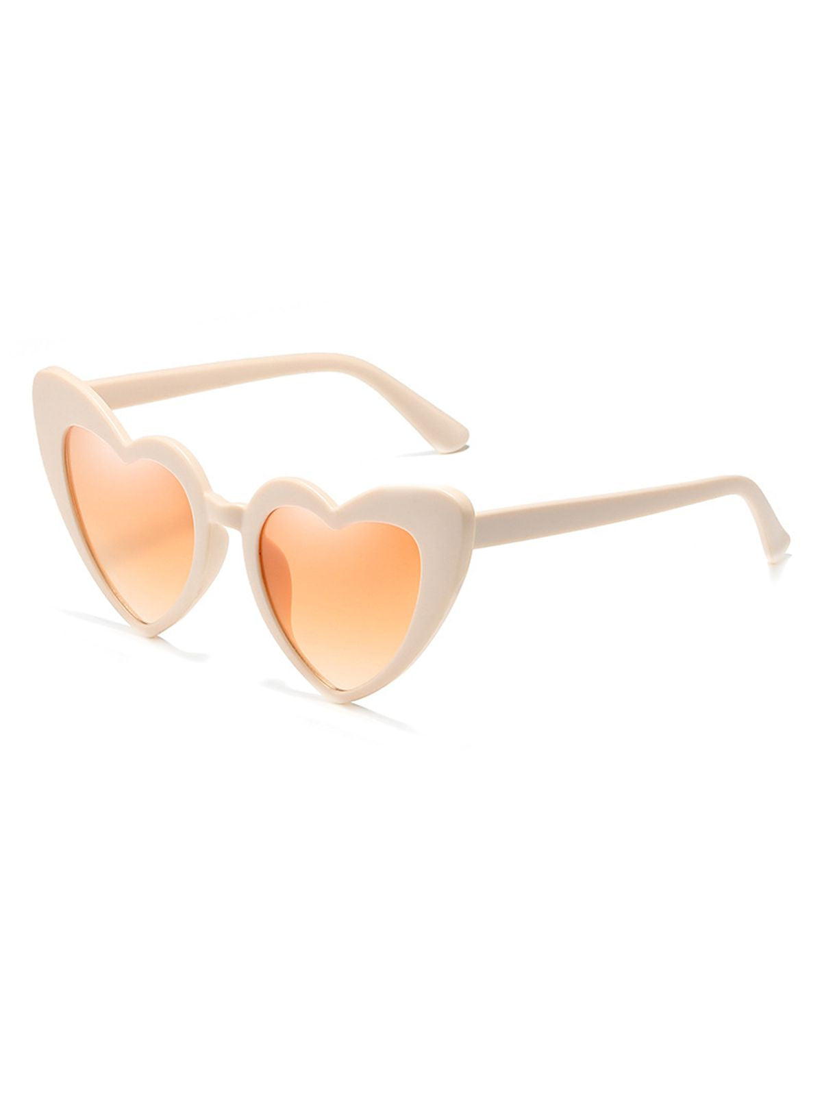 Vintage-Sonnenbrille mit Herzrahmen aus Metall