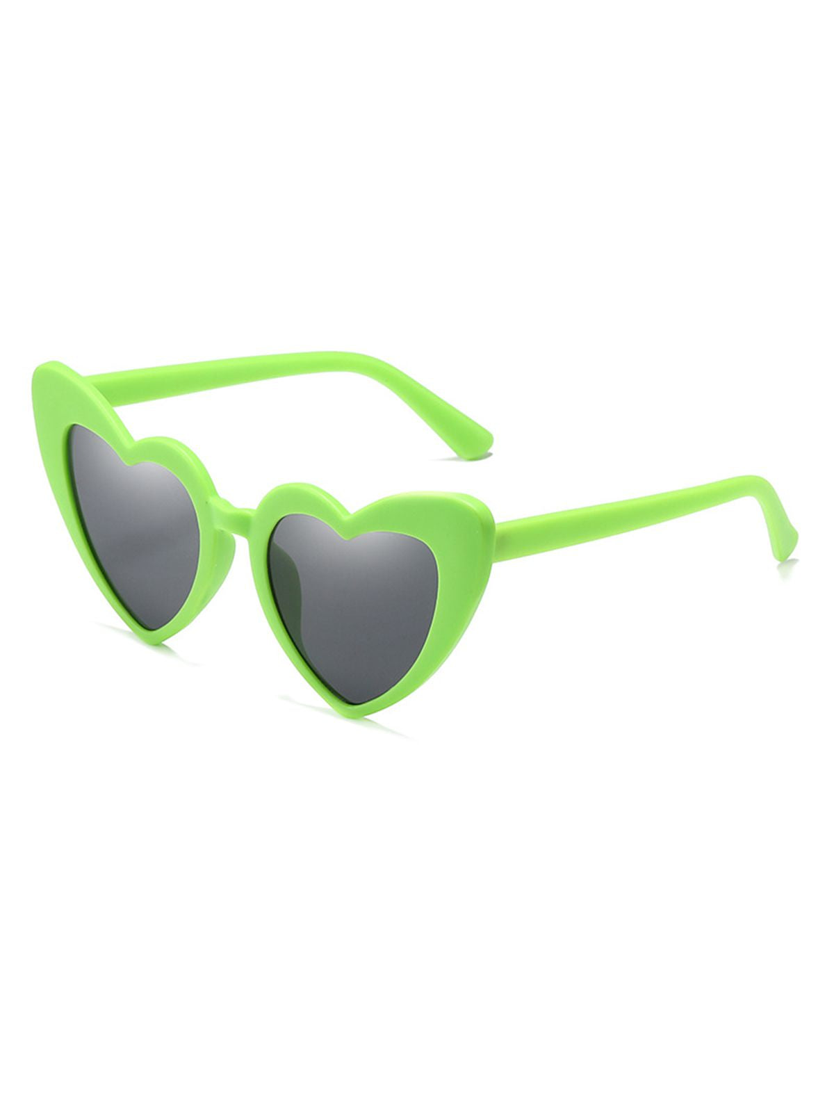 Lunettes de soleil vintage à monture en forme de cœur et branches en alliage