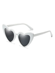 Vintage-Sonnenbrille mit Herzrahmen aus Metall
