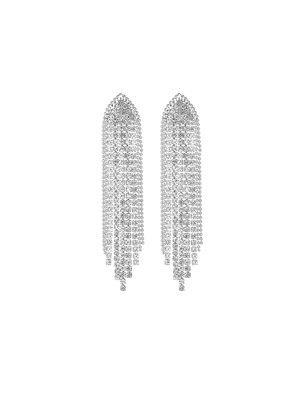 Boucle d'oreille rétro à pampilles en strass