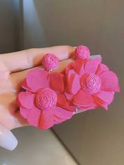 Retro Mesh 3D Blumen Ohrringe