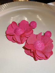 Retro Mesh 3D Blumen Ohrringe
