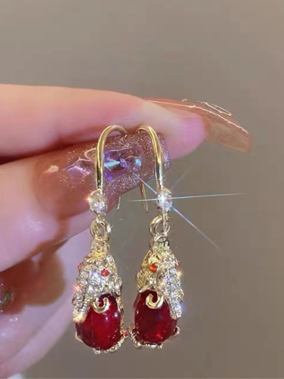 Boucles d'oreilles vintage en alliage avec motifs d'animaux