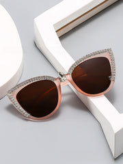 Vintage Cat Eye Sonnenbrille mit Strass