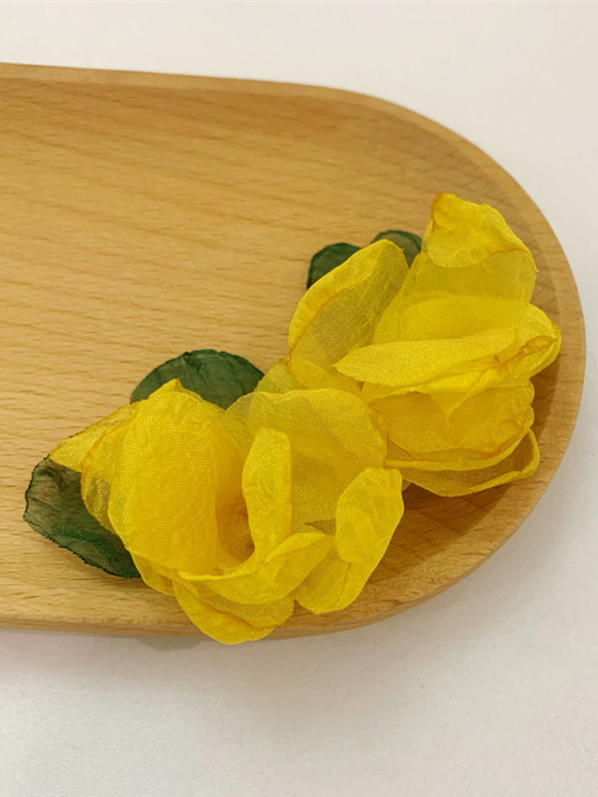 Retro Chiffon 3D Flower Stud Earrings