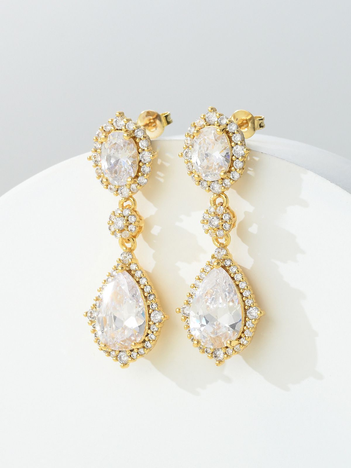 Strass Legierung Vintage Ohrringe