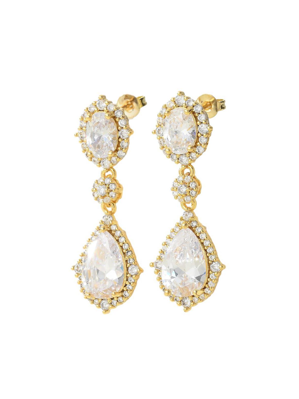 Strass Legierung Vintage Ohrringe